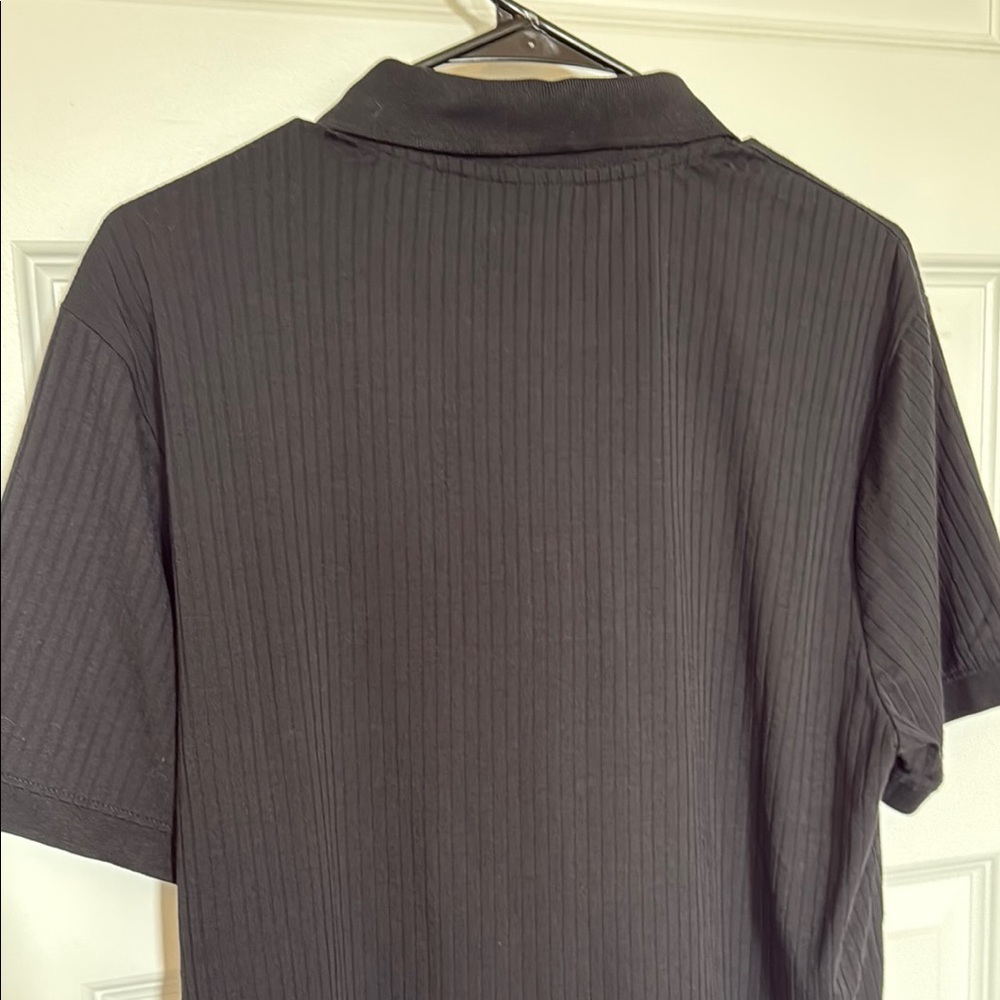 NWT Perry Ellis Black Polo Shirt Sz Medium - Picture 5 of 8